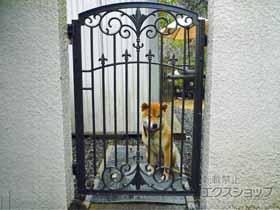 の門扉 フェスタA型 片開き　埋込使用 施工例