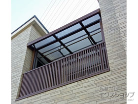のバルコニー・ベランダ屋根 シュエット 屋根タイプ 単体 積雪〜20cm対応 施工例