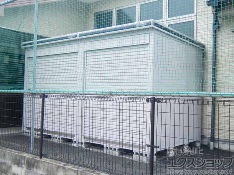 の物置・屋外倉庫 エルモシャッター 床タイプ 一般型（LOD-2222HF+LOD-1822HF） LOD-2222HF+LOD-1822HF-CB 施工例