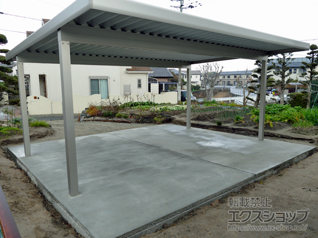 のカーポート レオンポートneo 2台用 角柱4本仕様 積雪〜50cm対応 施工例