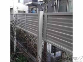 のフェンス・柵 プレスタフェンス 8型 横ルーバー アルミ多段柱使用（パネル1段） 施工例