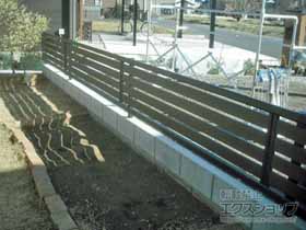 のフェンス・柵 モクアルフェンス 横板タイプ 自由柱 施工例