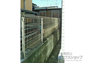 のフェンス・柵 イーネットフェンス 2F型 自由柱施工 施工例