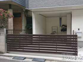 のカーゲート ワイドオーバードアS5型 マテリアルカラー 手動式 施工例