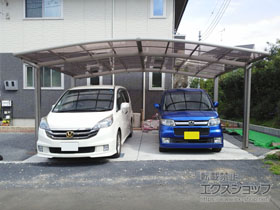 のカーポート ネスカR (ラウンドスタイル) ワイド 積雪〜20cm対応 施工例