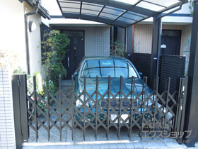 のカーゲート トリップゲート NC型 ノンキャスター 片開き 30S 施工例