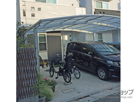 のカーポート ネスカR (ラウンドスタイル) ワイド 積雪〜20cm対応 施工例