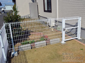 の門扉 メッシュフェンスG10 門扉 片開き 柱使用 施工例