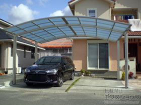 のカーポート レイナツインポートグラン　積雪〜20cm対応＋屋根ふき材補強部品（2セット） 施工例