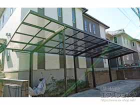 のカーポート フーゴR (ラウンドスタイル) 縦連棟 耐雪風圧強化パッケージ 積雪〜30cm対応 施工例