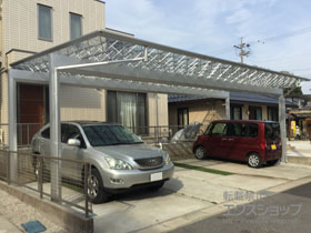 のカーポート M.シェード ワイド 積雪〜20cm対応 施工例