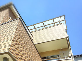 のバルコニー・ベランダ屋根 パワーアルファ RB型 屋根タイプ 単体 積雪〜30cm対応 施工例