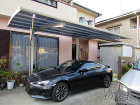 のカーポート レイナポートREグラン 前下がり 積雪〜20cm対応 施工例