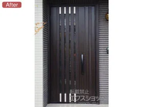 YKKAPの玄関ドア ヴェナートRD 断熱D4仕様 親子仕様 S15 外観左勝手 ※スマートコントロールキー(電池式ポケットKey仕様) 施工例