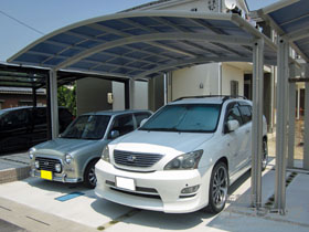 のカーポート プレシオスポート ワイド 積雪〜20cm対応 施工例