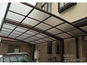 のカーポート レイナポートグラン　積雪〜20cm対応＋着脱式サポート 標準・ハイルーフ兼用 2本入り×1セット 施工例