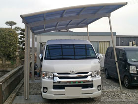 のカーポート レイナポートグラン 積雪〜20cm対応＋着脱式サポート 標準・ハイルーフ兼用 2本入×1セット 施工例