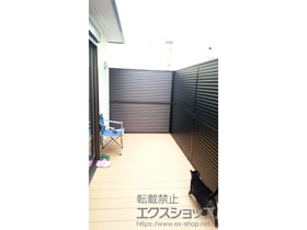 のフェンス・柵 レスティナフェンス5型 自由柱施工＜3段支柱＞ 施工例