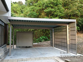 のカーポート テリオスポートIII 1500 2台用 角柱4本仕様 積雪〜50cm対応 施工例