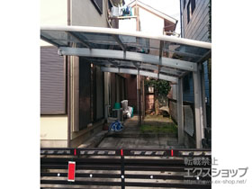 のカーポート プレシオスポート 積雪〜20cm対応＋着脱式補助柱 標準・ハイルーフ兼用 2本入×1セット 施工例