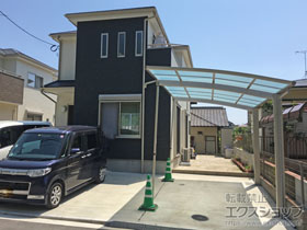 のカーポート レイナポートグラン　積雪〜20cm対応＋着脱式サポート 標準・ハイルーフ兼用 2本入×1セット 施工例