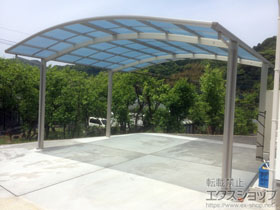 のカーポート レイナツインポートグラン　積雪〜20cm対応+屋根ふき材補強部品（2セット） 施工例