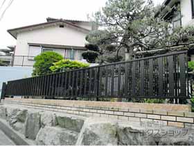 のフェンス・柵 ハイミレーヌR5型 フリーポールタイプ 施工例