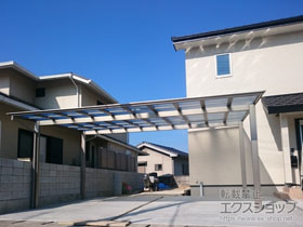 のカーポート フーゴF (フラットスタイル) ワイド 積雪〜20cm対応 施工例