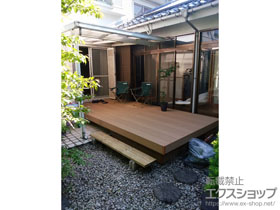 のウッドデッキ レストステージ 幕板納まり 施工例