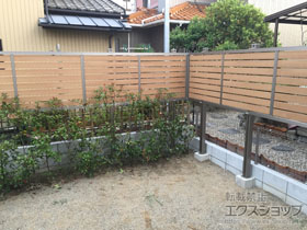 のフェンス・柵 セレビューフェンス RP3型 3段柱<控え柱なし・75角> 施工例