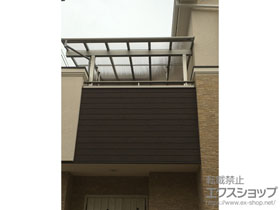 のバルコニー・ベランダ屋根 ヴェクターテラス F型 1500 屋根タイプ 単体 積雪〜50cm対応+吊り下げ式物干し 施工例