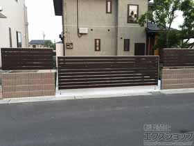 のカーゲート ワイドオーバードアS5型 マテリアルカラー 手動式 施工例