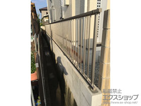 のフェンス・柵 ミエッタフェンス 防犯たて格子タイプ 自由柱施工 施工例