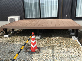 のウッドデッキ マージウッドデッキ＋ステップ(2段) 施工例