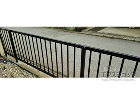 のフェンス・柵 ミエッタフェンス 防犯たて格子タイプ 自由柱施工 施工例