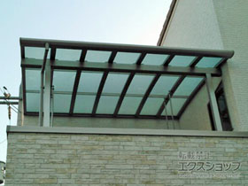 のバルコニー・ベランダ屋根 パワーアルファ L型 屋根タイプ 単体 積雪〜30cm対応 施工例