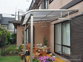 のテラス屋根 プレシオステラス R型 テラスタイプ 単体 積雪〜20cm対応 施工例