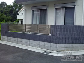 のフェンス・柵 プレスタフェンス7Y型 フリーポールタイプ 施工例