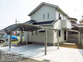 のサイクルポート・駐輪場 プレシオスポート ワイド 積雪〜20cm対応 施工例