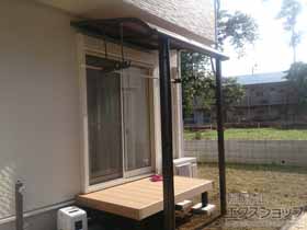 のテラス屋根 スピーネ R型 テラスタイプ 単体 積雪〜20cm対応＋吊り下げ物干し Ａセット 標準2本入り×1セット 施工例