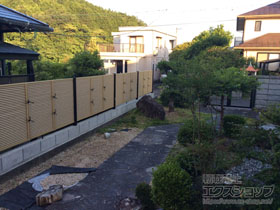 のフェンス・柵 御簾垣＜片面タイプ＞ 間仕切り柱 施工例