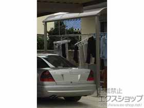 のテラス屋根 プレシオステラス R型 テラスタイプ 単体 積雪〜20cm対応＋吊り下げ式物干し 標準 2本入り×1セット 施工例