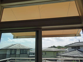 のオーニング・日よけ 彩風 あやかぜ S型 電動スイッチ式 室外露出型 施工例