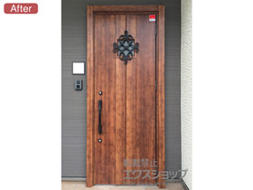 の玄関ドア リシェントII 断熱K4仕様 片開き仕様(ランマ無)R C61型 施工例