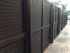 のフェンス・柵 ミエーネフェンス 2段支柱 施工例