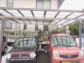 のカーポート フーゴF (フラットスタイル) ワイド 積雪〜20cm対応 施工例