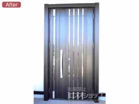 の玄関ドア リシェントII 断熱K4仕様 親子仕様(ランマ無)R F14型※タッチキー(キー付リモコン)仕様 施工例