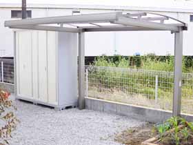 のサイクルポート・駐輪場 フーゴAミニ (アーチスタイル) 積雪〜20cm対応 施工例