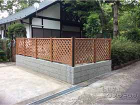 のフェンス・柵 ステイウッドフェンスM1型 間仕切りタイプ 施工例