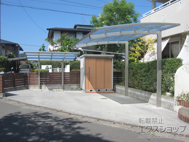 のカーポート レイナポートREグラン 前下がり　積雪〜20cm対応 施工例